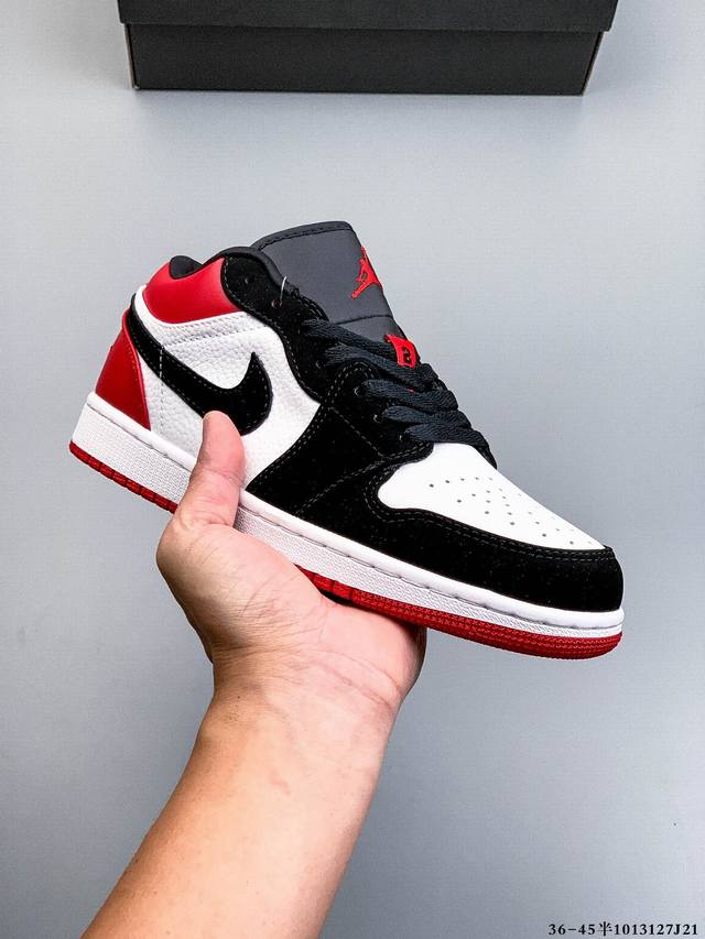 二层真标！耐克Nike Air Jordan Low 1 乔1低帮经典休闲鞋 1013127J21