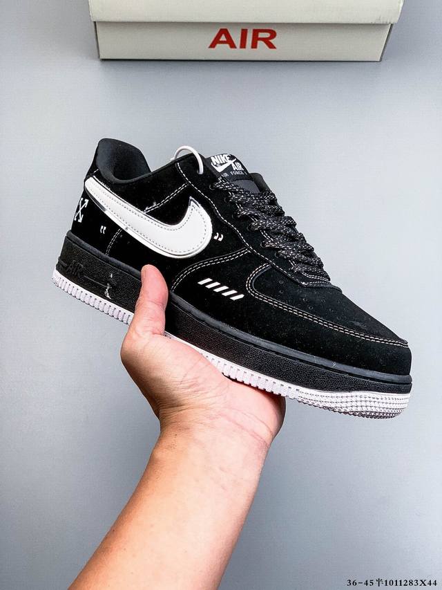 纯原版本 原楦数据纸版，采用硬质优质皮革鞋面材质，内置全掌Air Sole气垫。耐克 Nike Air Force 1 Low 空军一号低帮经典百搭休闲运动板鞋