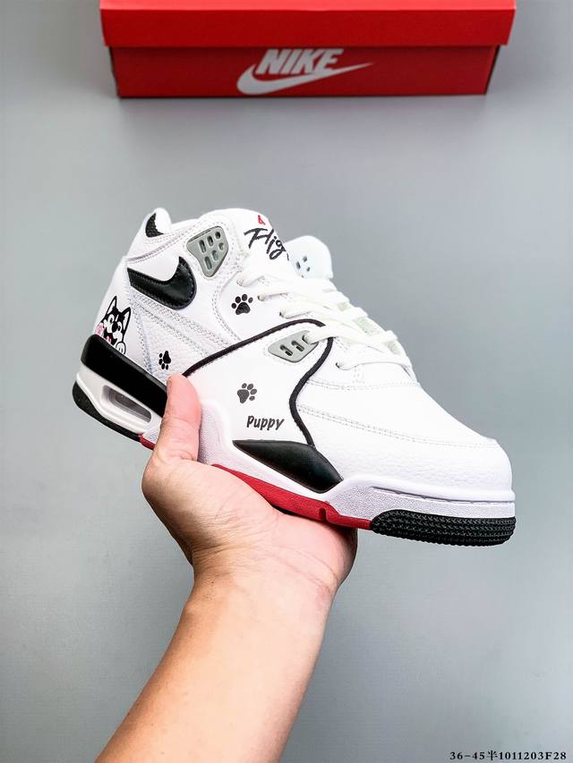公司级！耐克Nike Air Flight 89男子运动鞋 Aj4兄弟款系列 篮球鞋 钢印注胶孔 货号：30625 25 重塑80年代后期非凡篮球战靴的经典风范