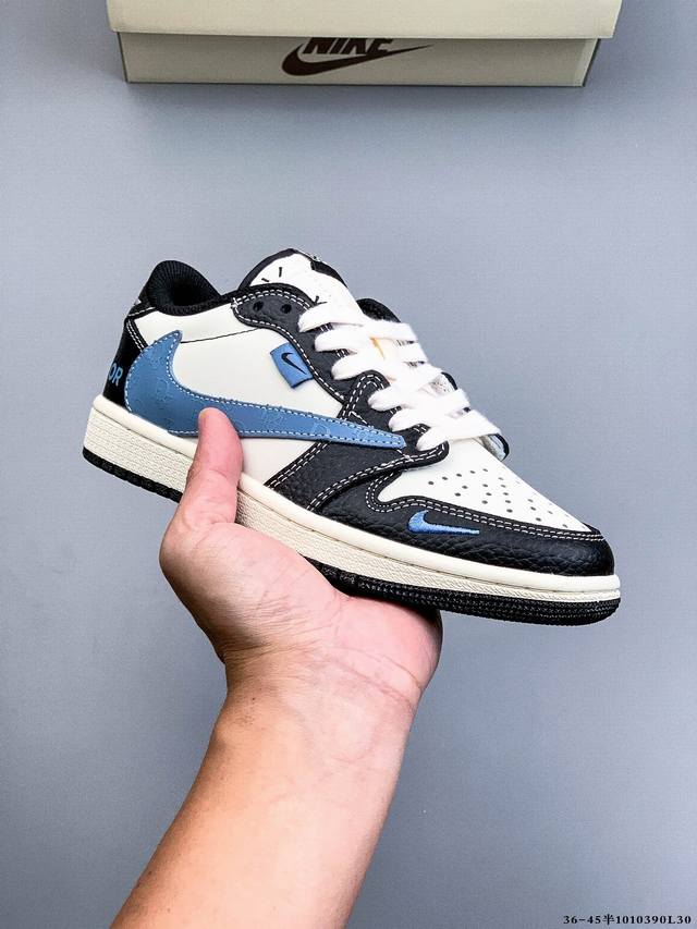 公司级头层！耐克Nike Air Jordan 1 Low Aj1 乔1 低帮潮流运动休闲板鞋。Aj1 低帮拼接 完美版型真头层牛皮# 内置缓震气垫 原鞋开模