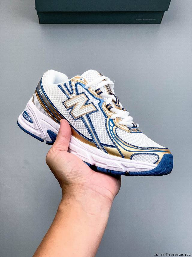 New Balance Nb740 英产 轻便复古休闲运动跑步鞋 全鞋身以网格布作为基地，在细节部分以皮革作为辅助添加，流线感很强。外形和New Balace