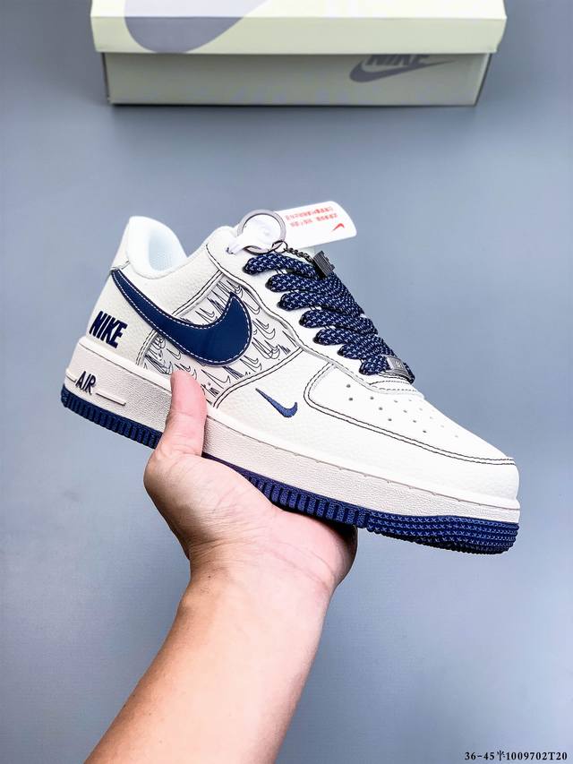 特价！原楦数据纸版，采用硬质优质皮革鞋面材质，内置全掌Air Sole气垫。耐克 Nike Air Force 1 Low 空军一号低帮经典百搭休闲运动板鞋 9