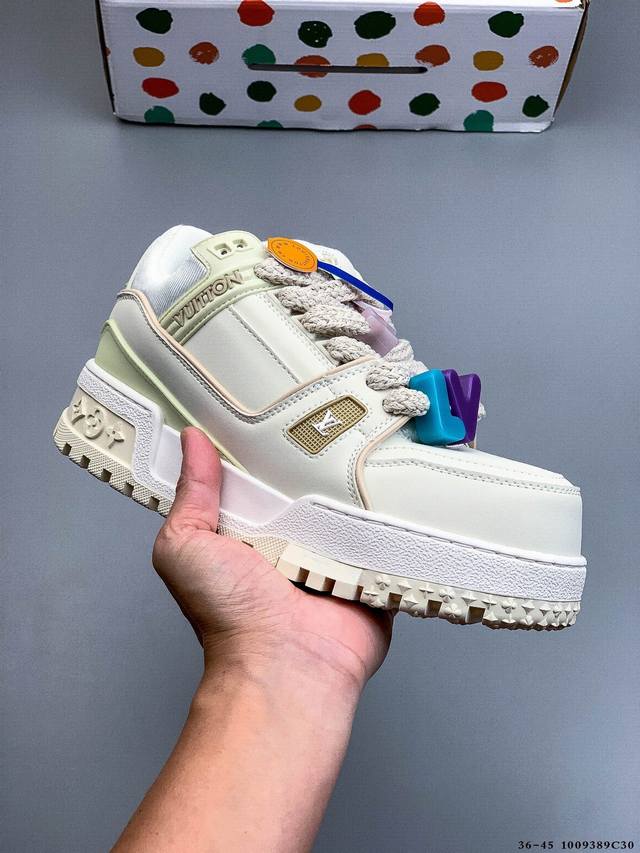 Louis Vuitton Lv 路易威登 Trainer Maxi 胖丁 低帮休闲板鞋 全新私人订单出货 海淘代购同渠道 正确折叠鞋盒 平台外贸高端零售专供品