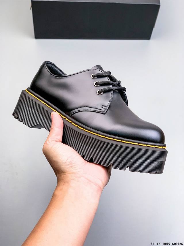 Drmartens马汀博士 乐福鞋真皮小皮鞋厚底增高套脚马丁鞋 9 H26