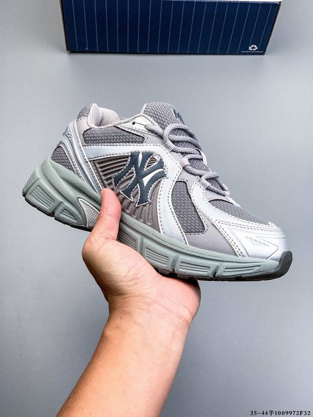 公司级！Mlb Chunky Liner 厚底休闲跑步鞋 Ny印花 透气轻便百搭运动鞋 1009972F32