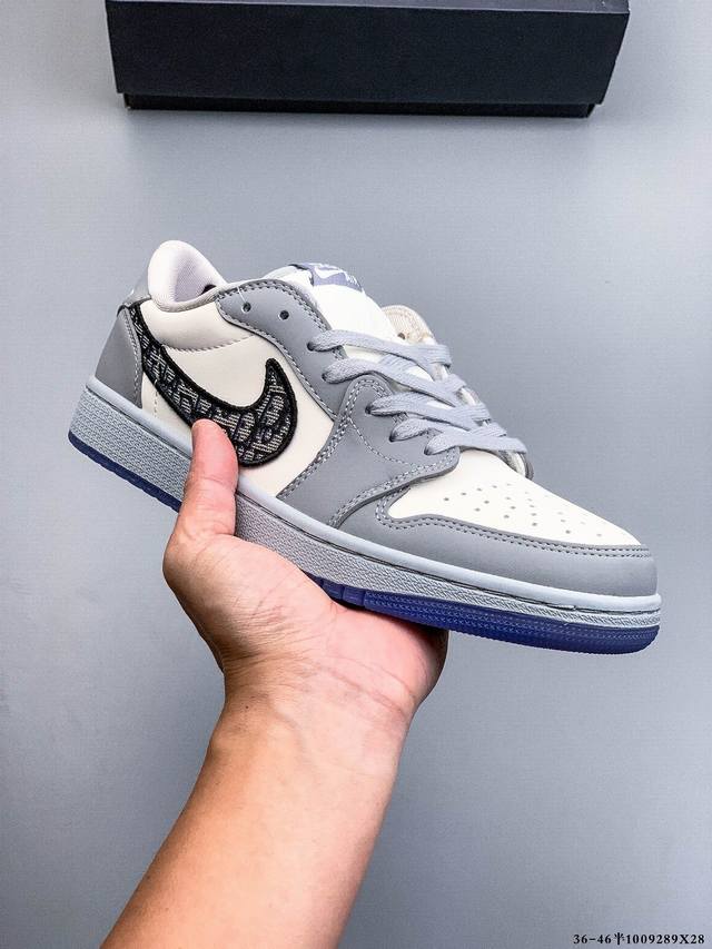 头层真标！耐克Nike Air Jordan Low 1 乔1低帮Dior联名经典休闲百搭板鞋 1009289X28