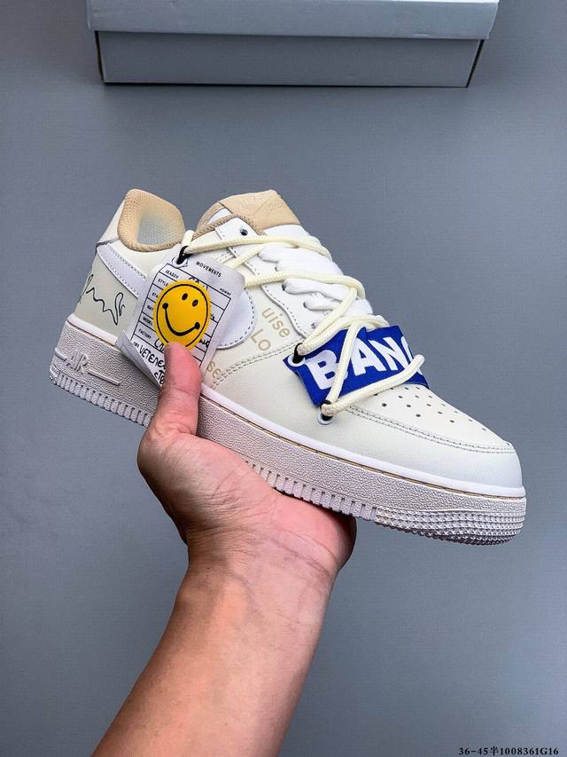 特价！原楦数据纸版，采用硬质优质皮革鞋面材质，内置全掌Air Sole气垫。耐克 Nike Air Force 1 Low 空军一号低帮经典百搭休闲运动板鞋 8