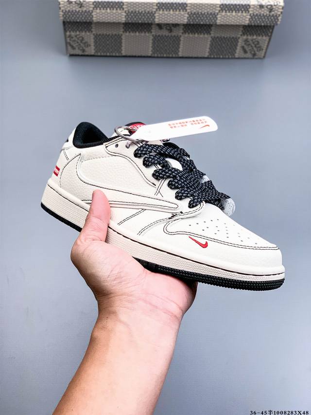 耐克Nike Air Jordan 1 Low Aj1乔1 低帮潮流缓运动休闲板鞋。Aj1 低帮拼接 完美版型真头层牛皮# 内置缓震气垫 原鞋开模 拒绝公底 购