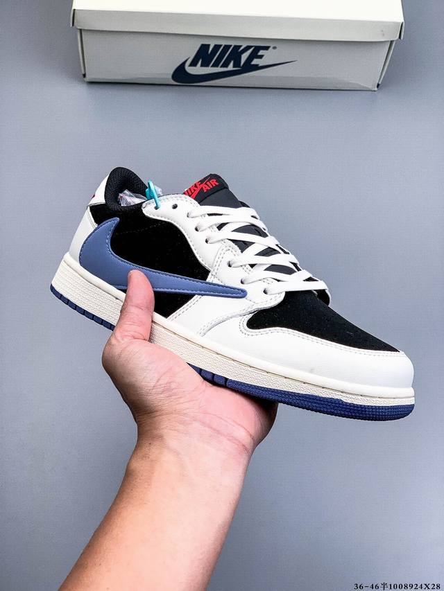 公司级头层！耐克Nike Air Jordan 1 Low Aj1乔1 倒勾低帮潮流缓运动休闲板鞋。Aj1 低帮拼接 完美版型真头层牛皮# 内置缓震气垫 原鞋开