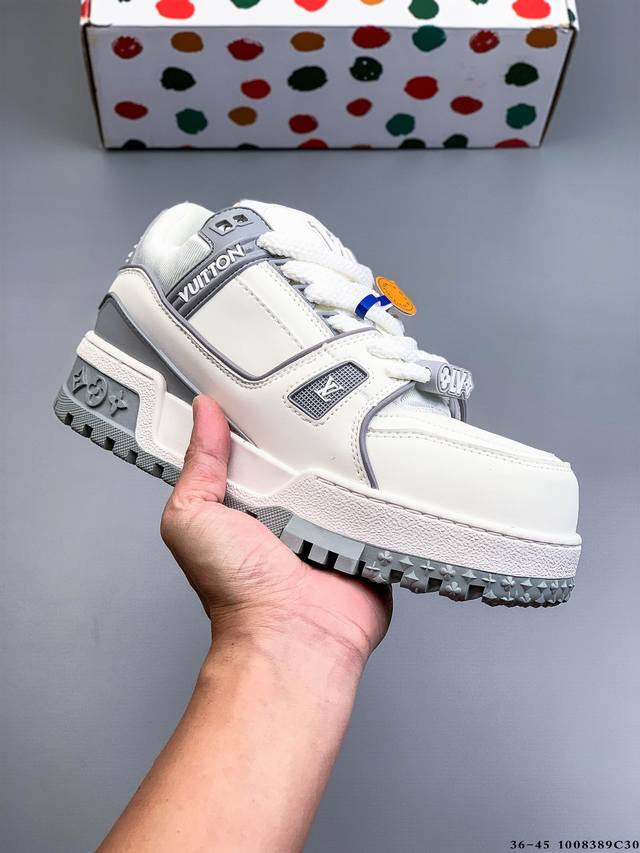 Louis Vuitton Lv 路易威登 Trainer Maxi 胖丁 低帮休闲板鞋 全新私人订单出货 海淘代购同渠道 正确折叠鞋盒 平台外贸高端零售专供品