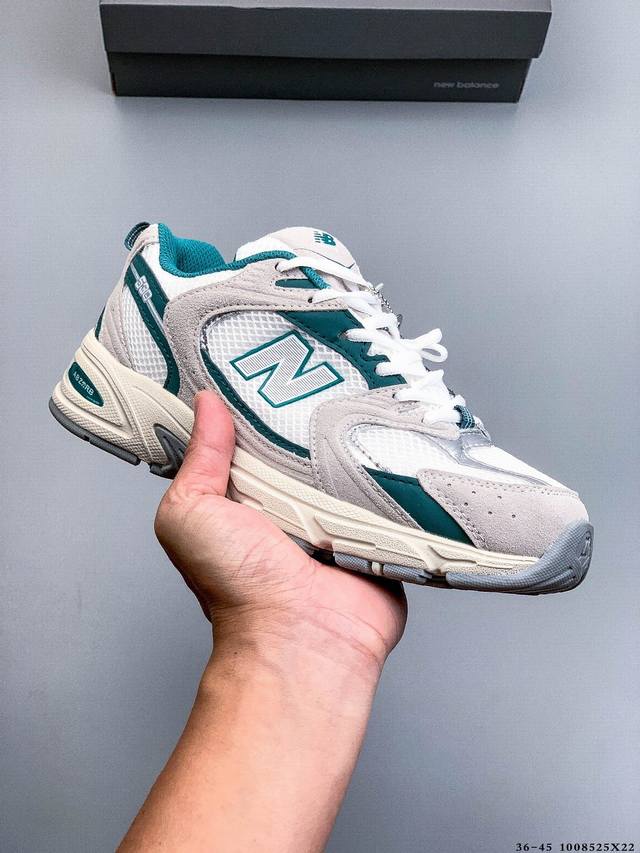 采优用质纤维革+透气网布眼材质材质#独立3层组合底大私模#搭载Abzorb缓中震底。韩流火爆款式# 新款Nb新百伦New Balance Mr530系列古复老爹