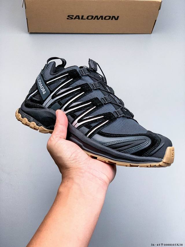 Salomon Xa Pro 3D Adv 萨洛蒙 户外越野跑鞋 鞋面采用Sensifit贴合技术 全方位贴合包裹脚型 鞋跟部鞋底牵引设计 提供强大的抓地性能