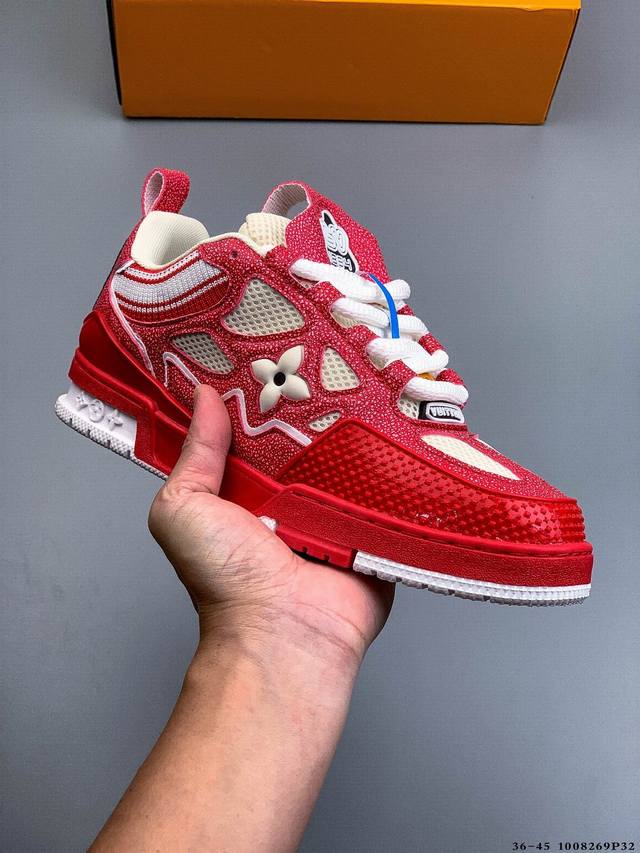 路易威登 Louis Vuitton Lv路易威登板鞋 乘风破浪的姐姐争先种草款,舒适透明底和百搭性霸屏整个时尚娱乐圈，正品1:1套楦复刻，细节调整完美主义！鞋