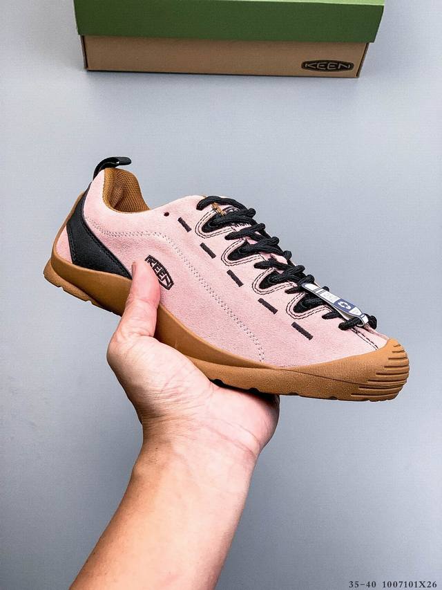 美国人气户外品牌-科恩Keen Jasper Rocks Sp贾斯珀都市系列复古低帮系带户外风露营徒步登山运动训练鞋 原楦型开发纸版#采用固色翻毛皮鞋面材质#内