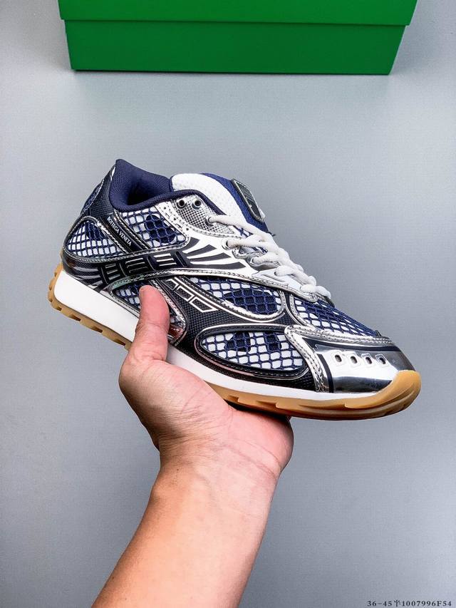 公司级！Bottega Veneta葆蝶家Bv最新款Orbit系列 情侣款复古网面休闲运动鞋 原版定制科技金属面料+进口透气网里 原版开模防滑Tpu材质 100