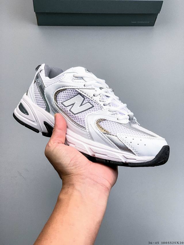 采优用质纤维革+透气网布眼材质材质#独立3层组合底大私模#搭载Abzorb缓中震底。韩流火爆款式# 新款Nb新百伦New Balance Mr530系列古复老爹