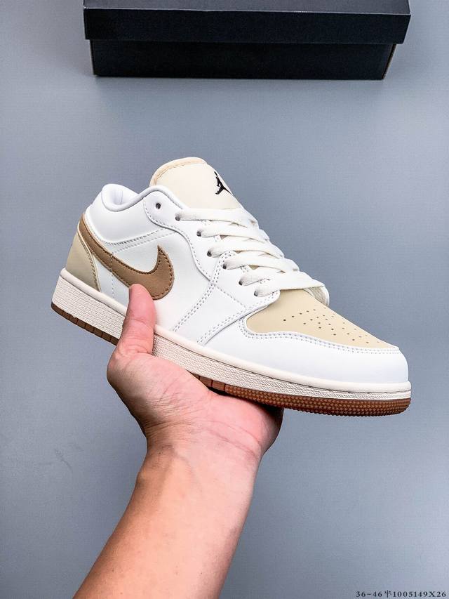 公司级头层！耐克Nike Air Jordan 1 Low Aj1 乔1 低帮潮流运动休闲板鞋。Aj1 低帮拼接 完美版型真头层牛皮# 内置缓震气垫 原鞋开模