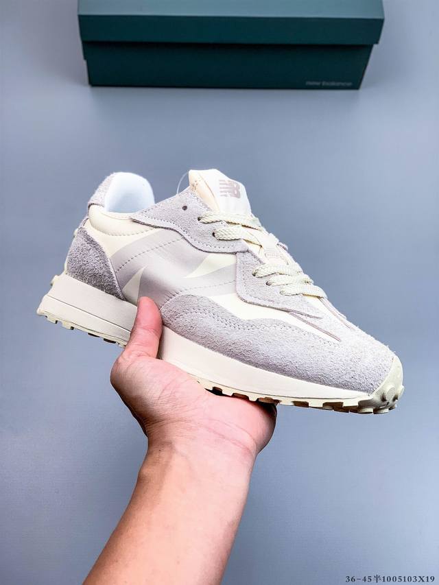 New Balance Ms327系列复古休闲运动慢跑鞋 原鞋打版 细节完美 采用尼龙及猪巴革麂皮物料拼接构成#中底高弹Pu材质及满丁防滑橡胶外底上世纪 70