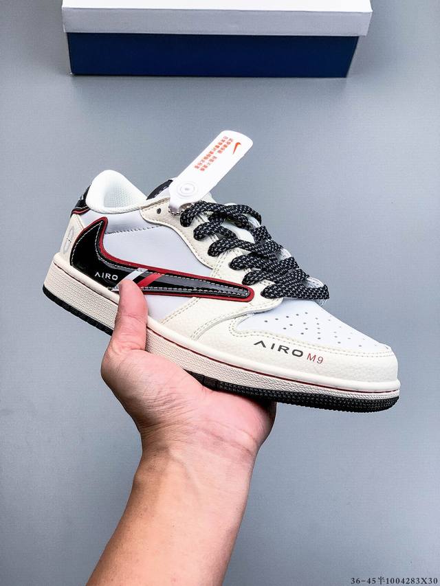 耐克Nike Air Jordan 1 Low Aj1乔1 低帮潮流缓运动休闲板鞋。Aj1 低帮拼接 完美版型真头层牛皮# 内置缓震气垫 原鞋开模 拒绝公底 购