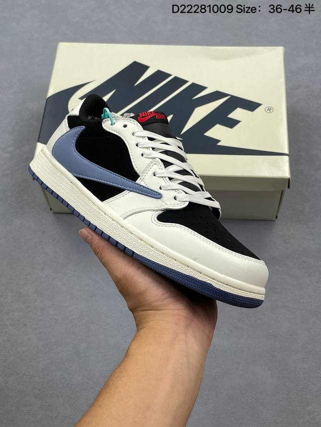 公司级Nike Air Jordan 1 X Travis Scott Aj1倒勾 乔一倒钩 耐克 低帮文化篮球鞋 完美品质出货 细节如图所示 鞋面切割工整 冲