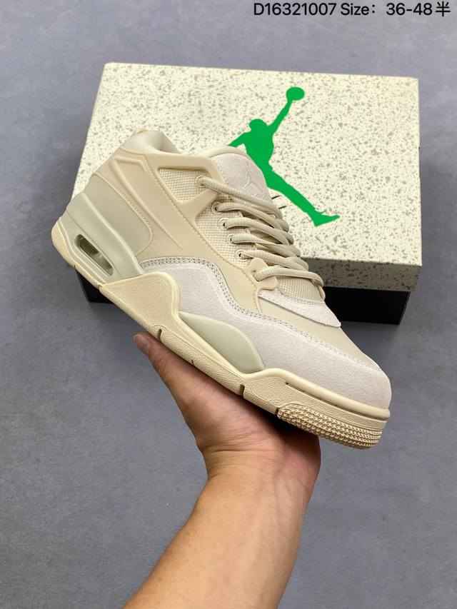 性价比版本Air Jordan 4 Rm ”Black Sail“ 重置黑白 Aj4 乔丹4代 Aj4 乔4 重置黑白 乔丹篮球鞋系列 整鞋采用皮革与麂皮材料打