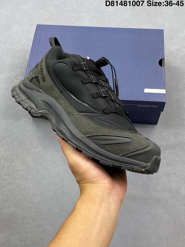 公司级Salomon萨洛蒙 Xa Pro 3D户外越野跑鞋 鞋面采用Sensifit贴合技术 全方位贴合包裹脚型 鞋跟部鞋底牵引设计 提供强大的抓地性能 更适应