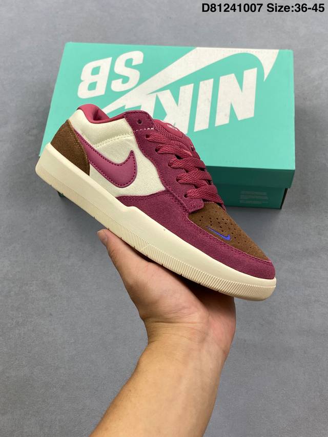 Nike Sb Force 58 Grey White 全新配色 近日，两款全新 Nike Sb Force 58 鞋款首度曝光并释出官图。两双鞋均采用粉色主打