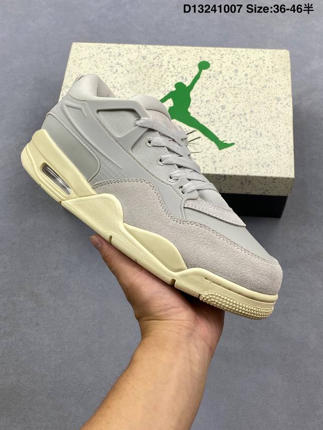 性价比版本Air Jordan 4 Rm ”Black Sail“ 重置黑白 Aj4 乔丹4代 Aj4 乔4 重置黑白 乔丹篮球鞋系列 整鞋采用皮革与麂皮材料打