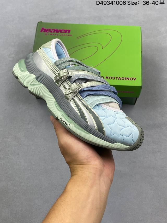 Kiko Kostadinov X Marc Jacobs X亚瑟士 Asics Gel-Lokros 皮革 圆头拼接 耐磨透气轻便 低帮 生活休闲鞋 货号：1