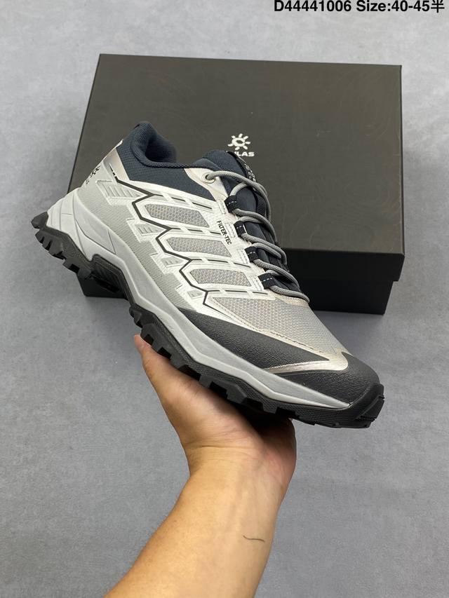 公司级凯乐石Kailas 远征Max Flt 舒适简约经典登山 防滑耐磨防水 低帮 徒步鞋 采用Vibram橡胶大底 超强地面咬合力稳走复杂路况 具备Flt内靴