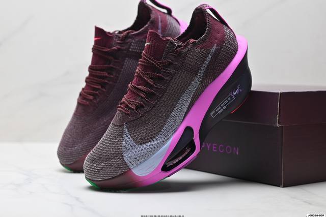 公司级Nike Air Zoom Alphafly Next%3 耐克 耐磨透气支撑平衡 低帮 气垫 马拉松跑步鞋 新品发布 整体采用前作的设计语言 并且对后者