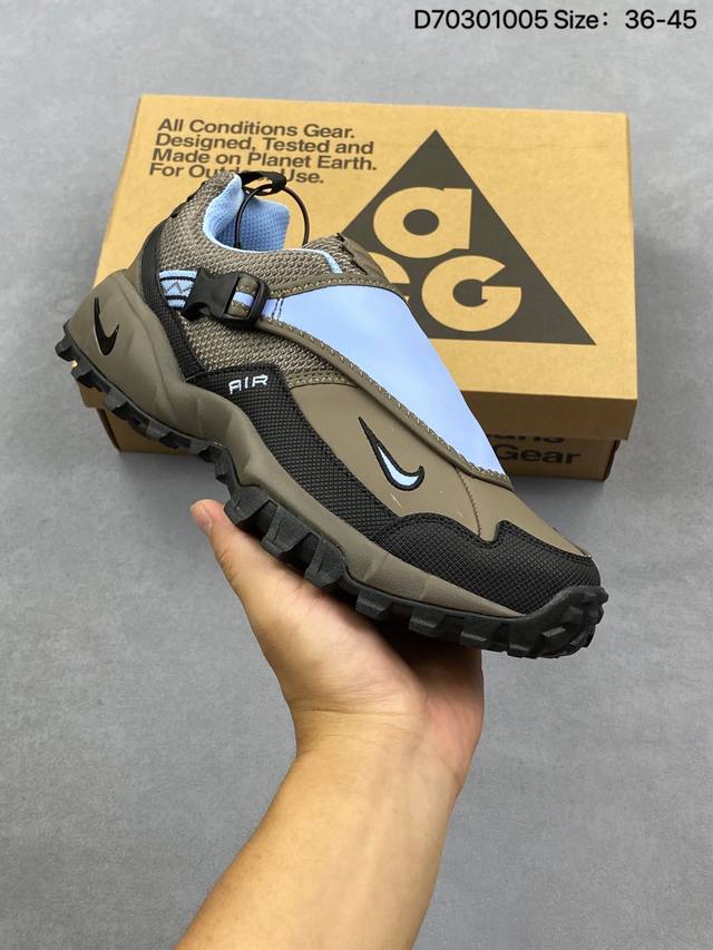 耐克 Nike Acg Phassad 男女子运动鞋 越野跑步鞋，覆面设计灵感源自帐篷门帘，可巧妙包覆鞋带，塑就利落外观。外底结实耐穿，无论是在城市街头还是野外