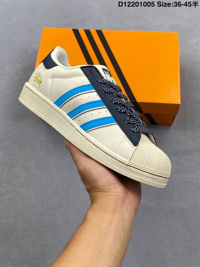 公司级Adidas Originals Superstar 阿迪达斯 三叶草 贝壳头’Diy’系列低帮经典百搭休闲运动板鞋 货号:Bz9867 尺码:36 36