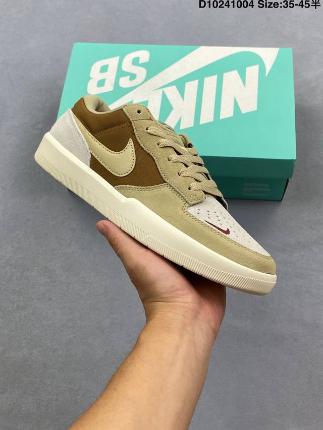 Nk Sb Force 58 简版复古滑板鞋 原版购入开发 原厂私磨 原厂纸板 原厂盒装 完美走线 货号： Dv5477 010 尺码：35-45 半 编码：D