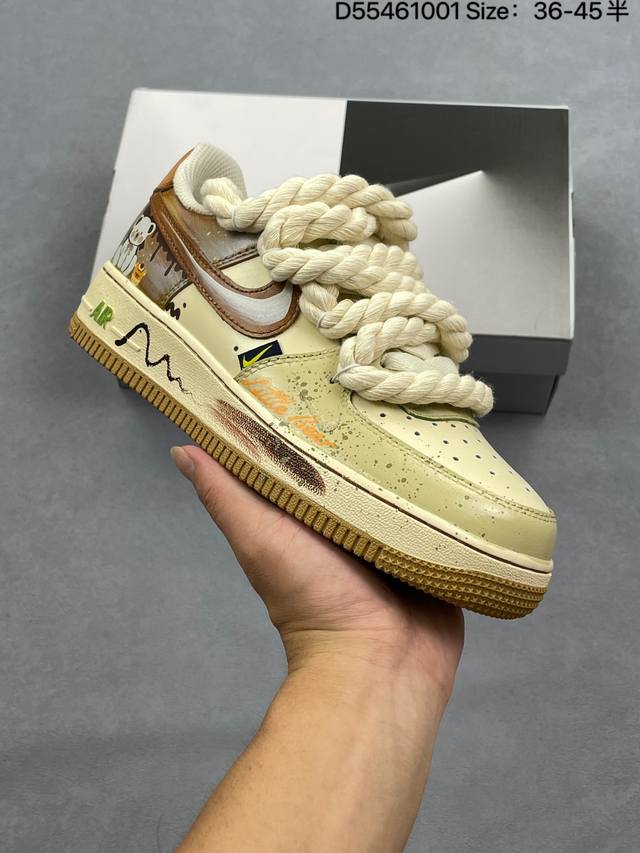 公司级Nike Air Force 1‘07 Low ”Batman“ Dc漫画系列 空军一号低帮休闲板鞋 Xl2321-111 尺码：36 36.5 37.5