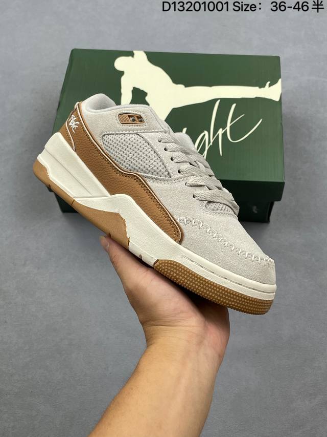 真标Who Decides War X Nike Jordan Flight Court Ate 搭防滑耐磨 低帮 耐克复古篮球鞋 货号:Ib4414- 尺码: