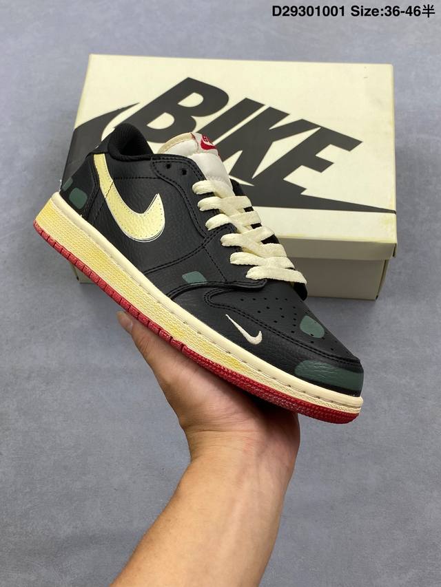 耐克 乔丹Air Jordan 1 Low Aj1 乔1 乔丹1代Aj1 低帮复古文化休闲运动篮球鞋。该鞋款从 1985 年元年款汲取设计灵感，焕新演绎简约经典