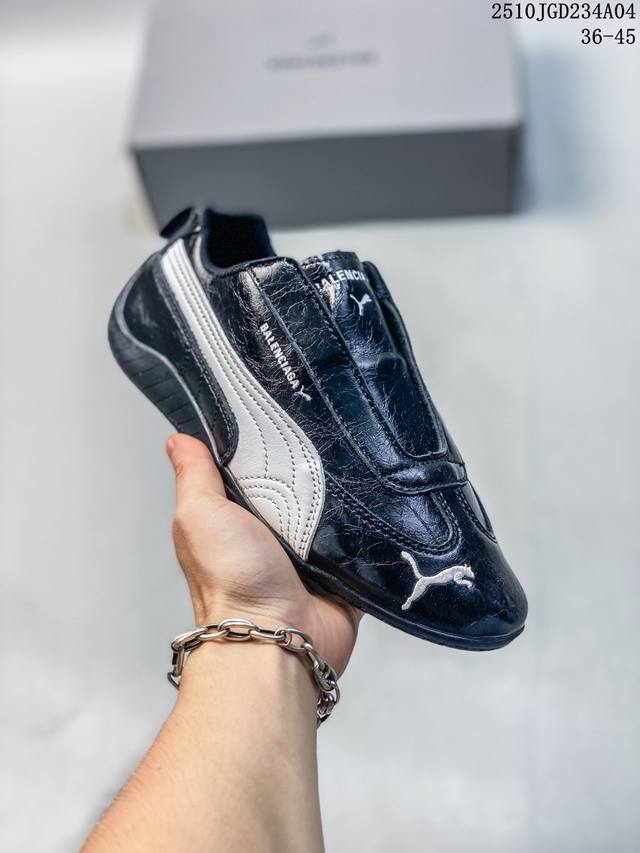 Puma 彪马 Speedcat黑白 Rose同款薄底德训休闲赛车鞋404390-01 尺码：如图 编码：10Jgd234A04