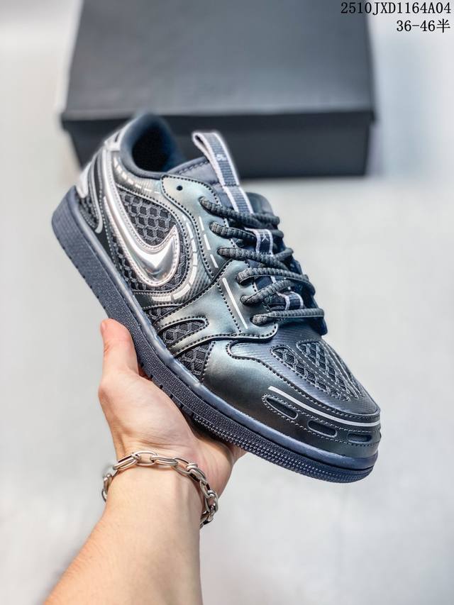 Air Jordan 1 Low Method Of Make Aj1黑银低帮篮球鞋 Hq2186-001 尺码：如图 编码：10Jxd1164A04