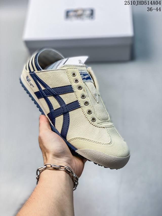 二代 头层皮 Asics 亚瑟士 男女鞋真标半码制 日产经典老牌-鬼塚虎 Onitsuka Tiger Mexico 66经典墨西哥系列复古经典百搭板鞋休闲运动