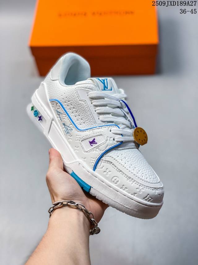 双层礼盒版 最强性价比版本 Louis Vuitton Trainer Lv 路易威登 独家全新升级最新包装，海淘代购同渠道品质 高端零售 外贸充正专供 原版购