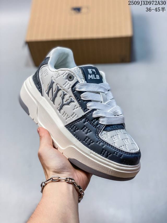 Korea韩国Ss19限定发售Ny美国榄球洋基队限定 X Mlb Big Ball Chunky A Running厚底老爹厚底休闲运动慢跑鞋 货号：3Asxl