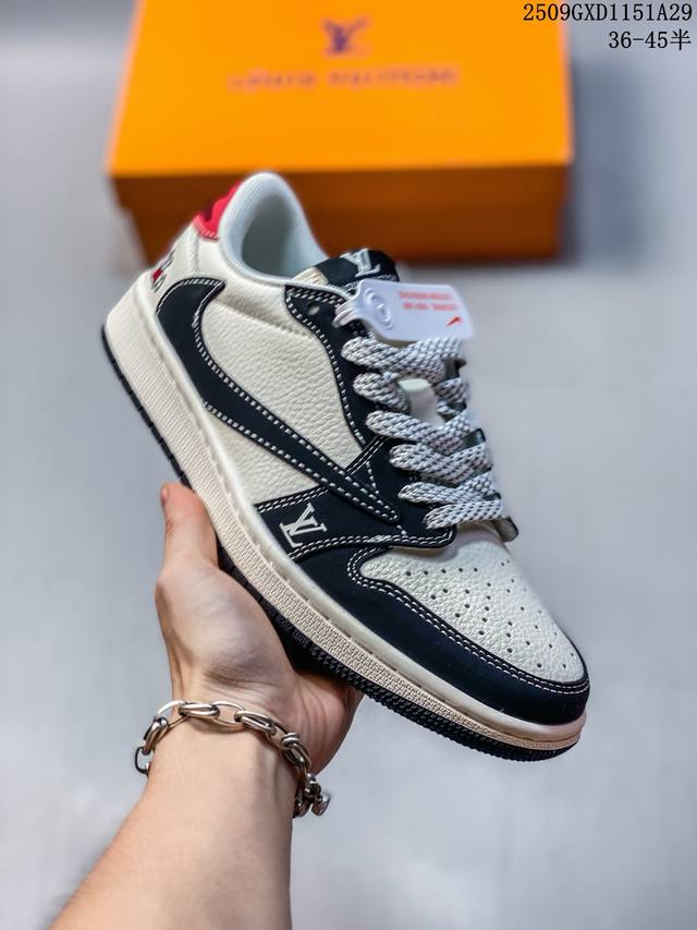 海外爆款限量发售！Travis Scott X Fragment Design X Jordan Air Jordan 1 Low Og Sp “Lv联名 红尾