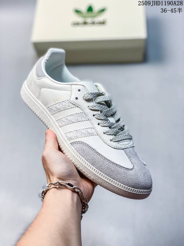 真标带半码 阿迪达斯Adidas Originals Samba Og 白粉低帮休闲复古板鞋Ig1962 尺码：如图 编码：09Jhd1 A28