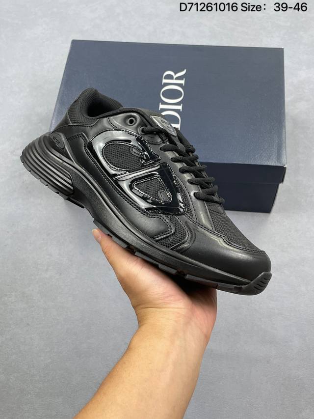 真标Dior迪奥B30网眼织物厚底系带休闲低帮运动鞋男女同款老爹鞋 Id:D71261016 Size:39～45
