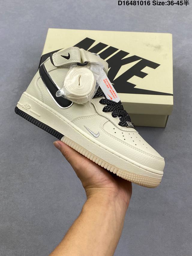公司级Nike Air Force 1 Mid 07 原楦头原纸板 打造纯正中帮空军版型 专注外贸渠道 全掌内置蜂窝气垫 原盒配件 原厂中底钢印、拉帮完美 官方