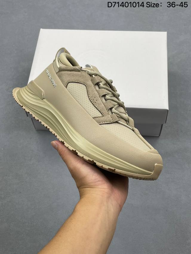 Canada Goose加拿大鹅 Glacier Trail 圆头系带 低帮 生活休闲鞋 男款 石灰色 尺码：如图 编码：D71401014