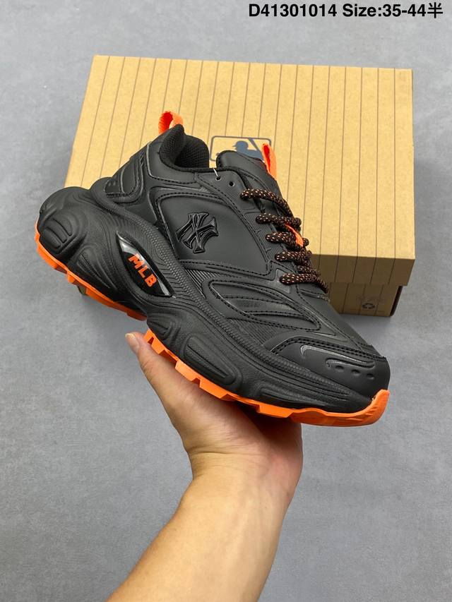 公司级Mlb Cargo Chunky 纽约洋基队 时尚百搭休闲运动潮流 防滑耐磨 低帮 老爹鞋 货号:3Ashw075N 尺码:35.5 36 36.5 37