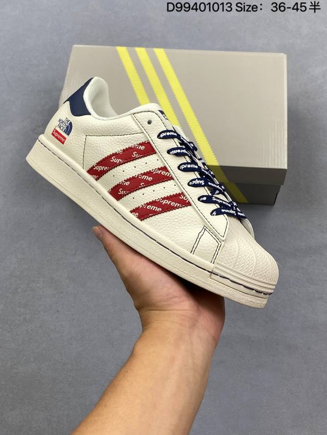 阿迪达斯Adidas三叶草 Originals Superstar贝壳头’Diy’系列低帮经典百搭休闲运动板鞋 原装头层材料 用料绝不含糊 独家版型蒸餾加工帶來