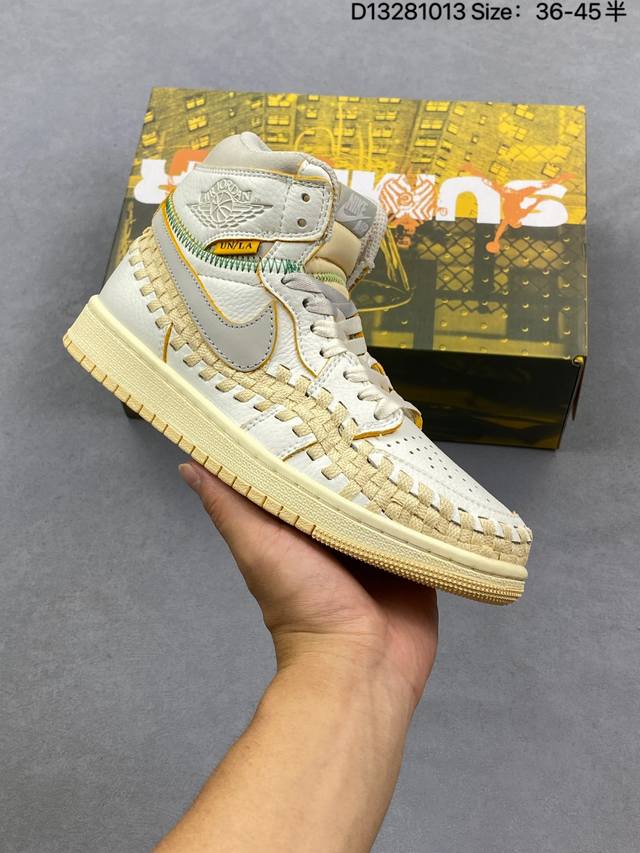 公司级：Union X Nike Air Jordan 1 High Aj1乔1高帮休闲板鞋 同步官方配色市场唯一独家头层皮打造 原鞋原档案开发 原厂皮料 原档